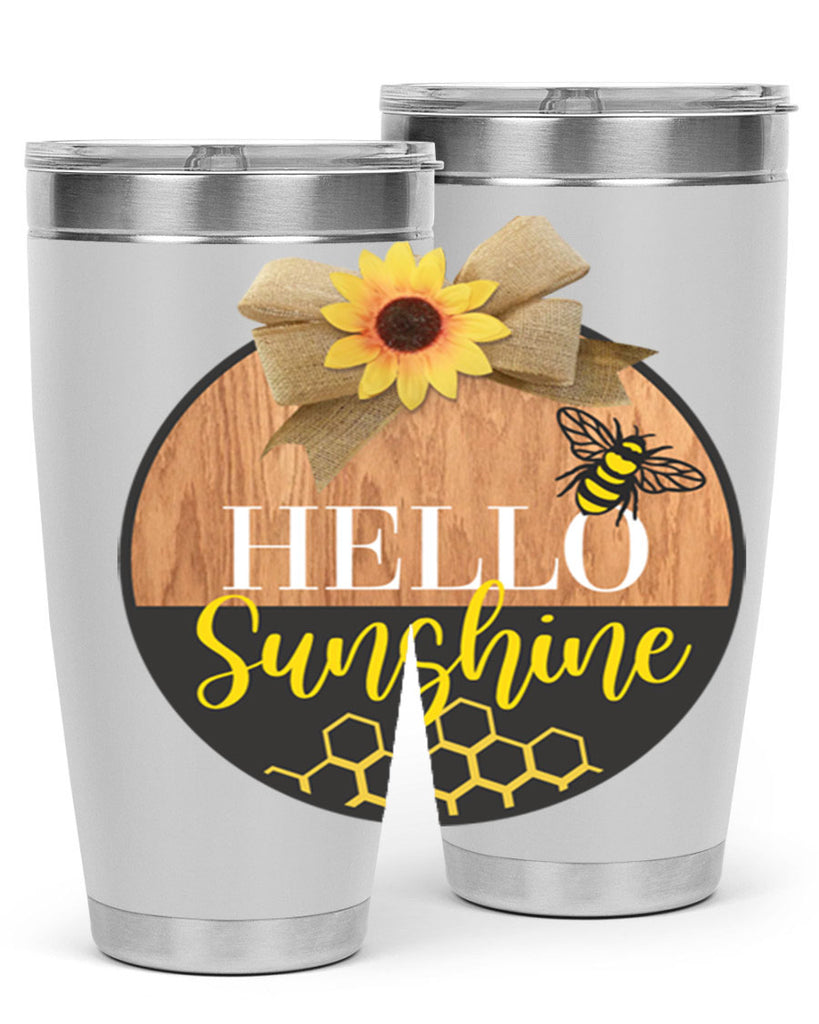 Hello Sunshine and bee Mockup215#- spring- Tumbler