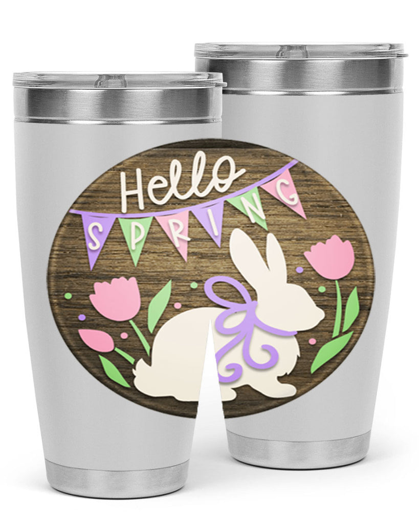 Hello spring bunny Mockup190#- spring- Tumbler