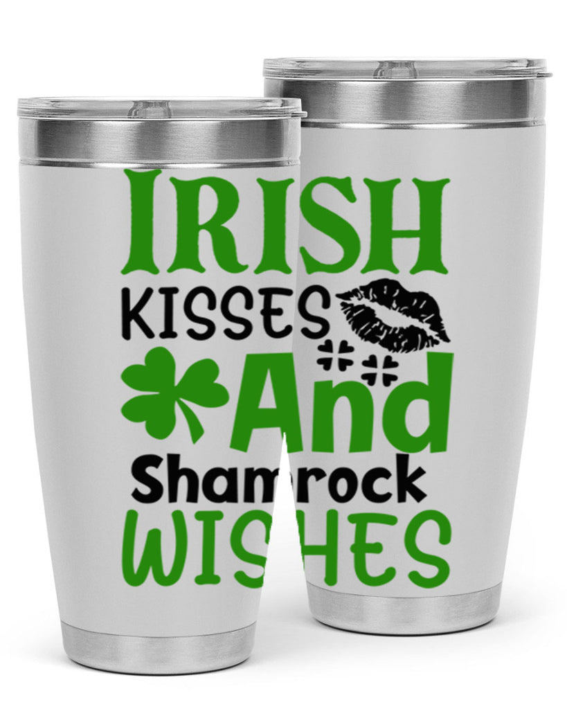 Irish Kisses And Shamrock Wishes Style 156#- St Patricks Day- Tumbler