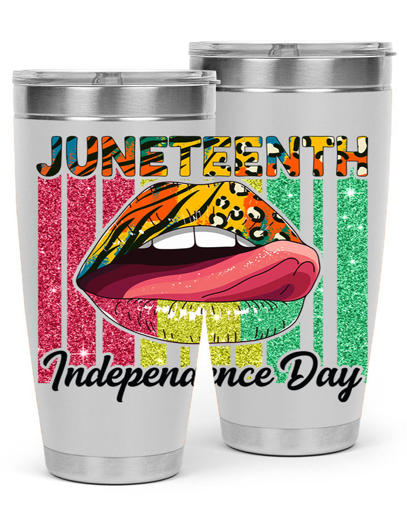 Juneteenth Independence Day Sexy Lip Png 11#- Juneteenth- tumbler