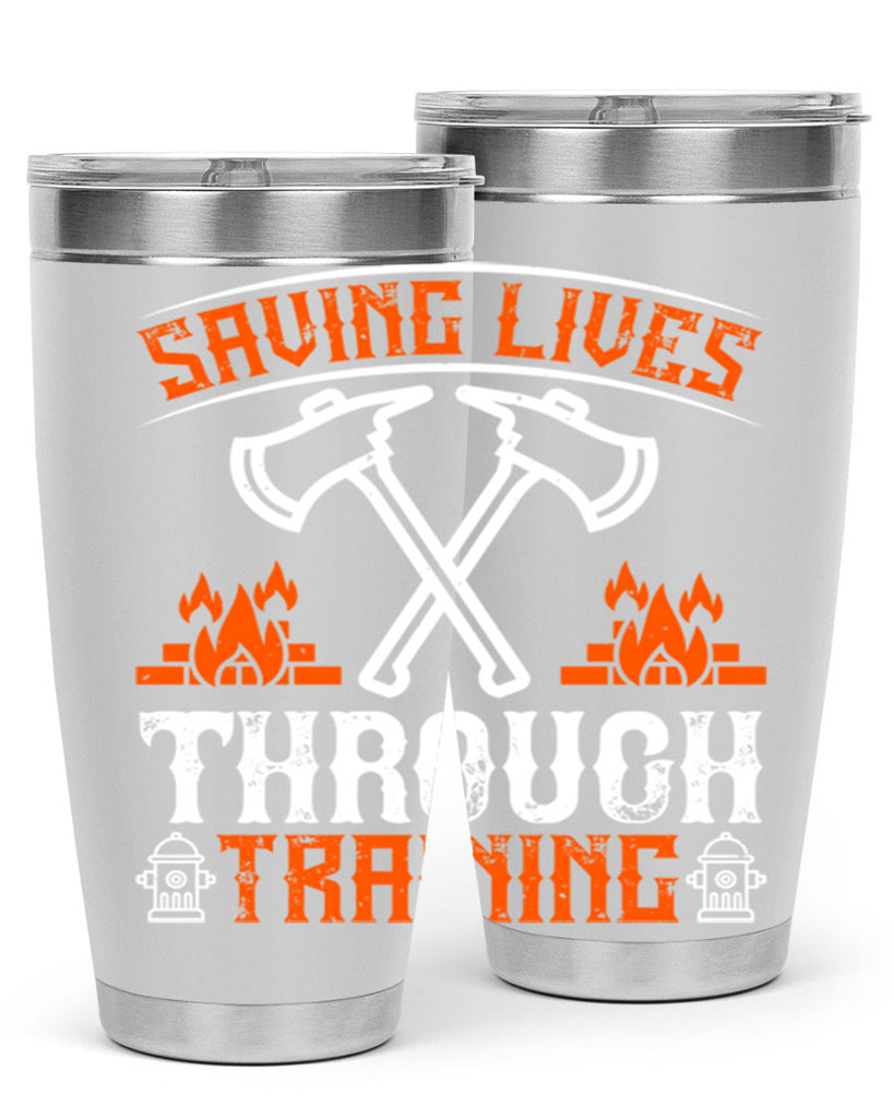 Saving lives through training Style 32#- fire fighter- tumbler