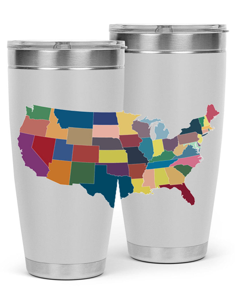 Separate Color Map Style 73#- Fourt Of July- Tumbler