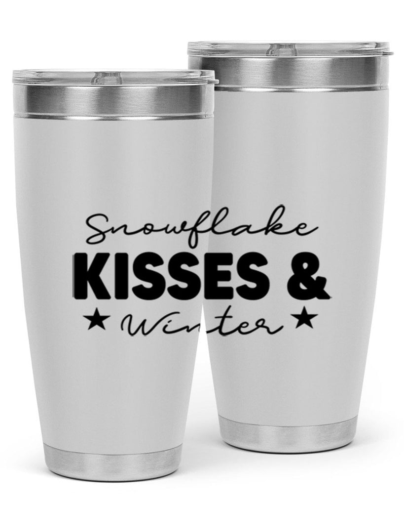 Snowflake Kisses Winter374#- winter- Tumbler