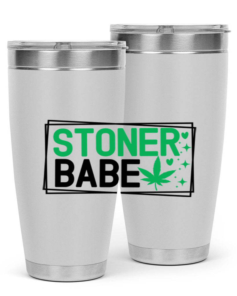 Stoner Babe 258#- marijuana- Tumbler