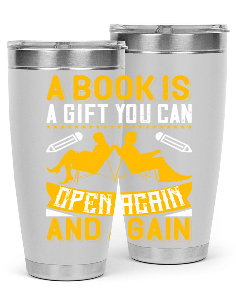 a book is a gift you can open again and again 80#- reading- Tumbler