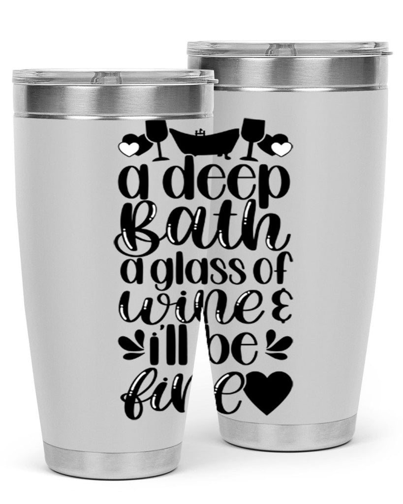 a deep bath a glass 48#- bathroom- Tumbler