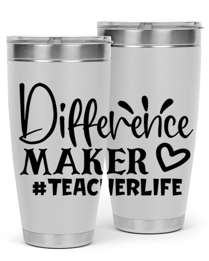 difference maker teacherlife Style 185#- teacher- tumbler