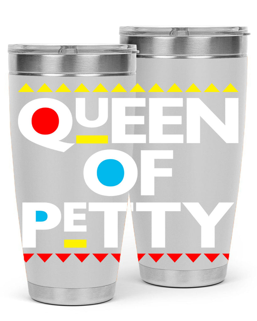 queen ofpetty 48#- black words phrases- Cotton Tank