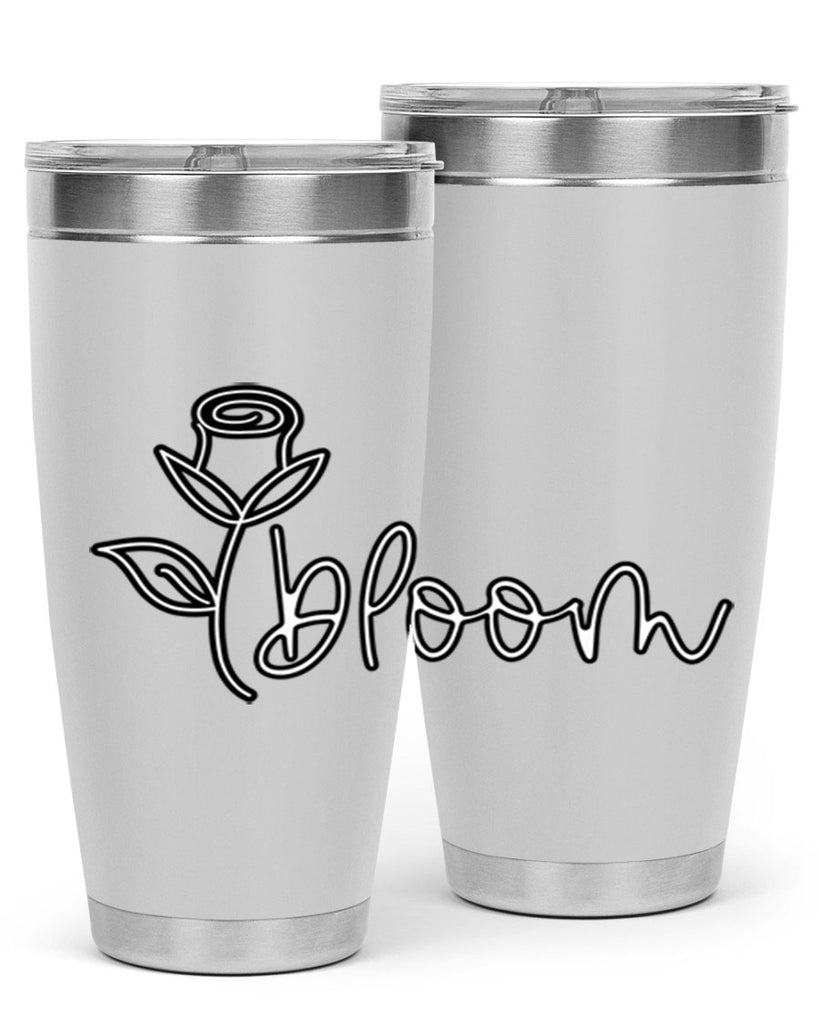 rosebud bloom outline399#- spring- Tumbler