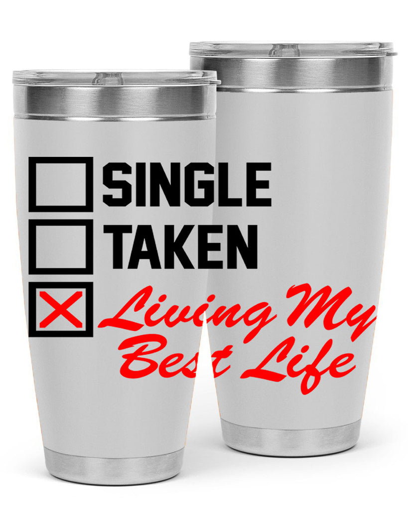 single taken living my best life 34#- black words phrases- Cotton Tank