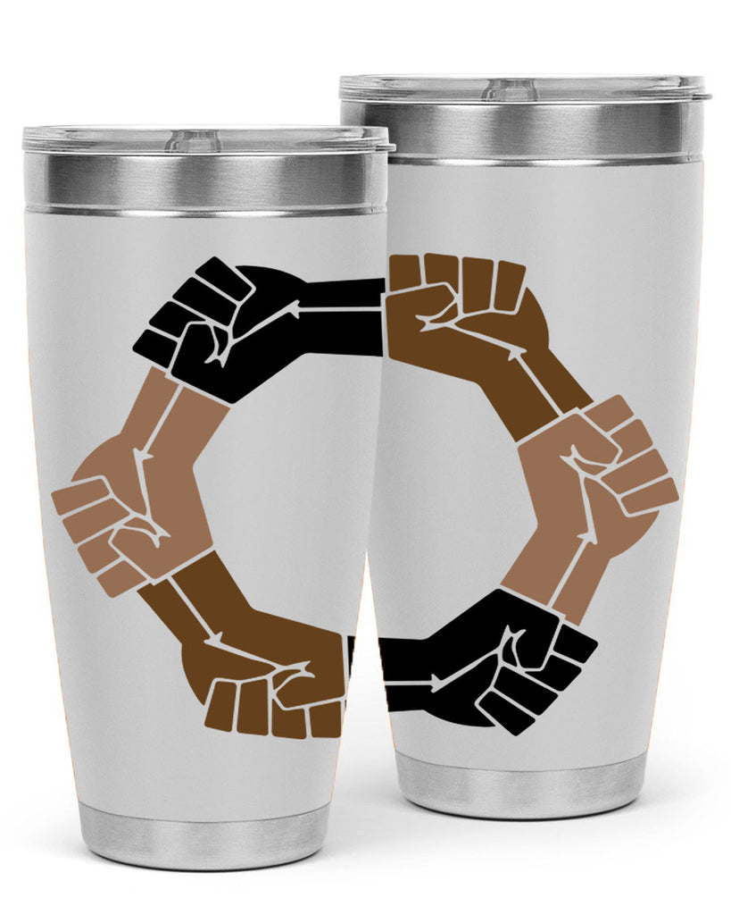 united black power fists 13#- black words phrases- Cotton Tank