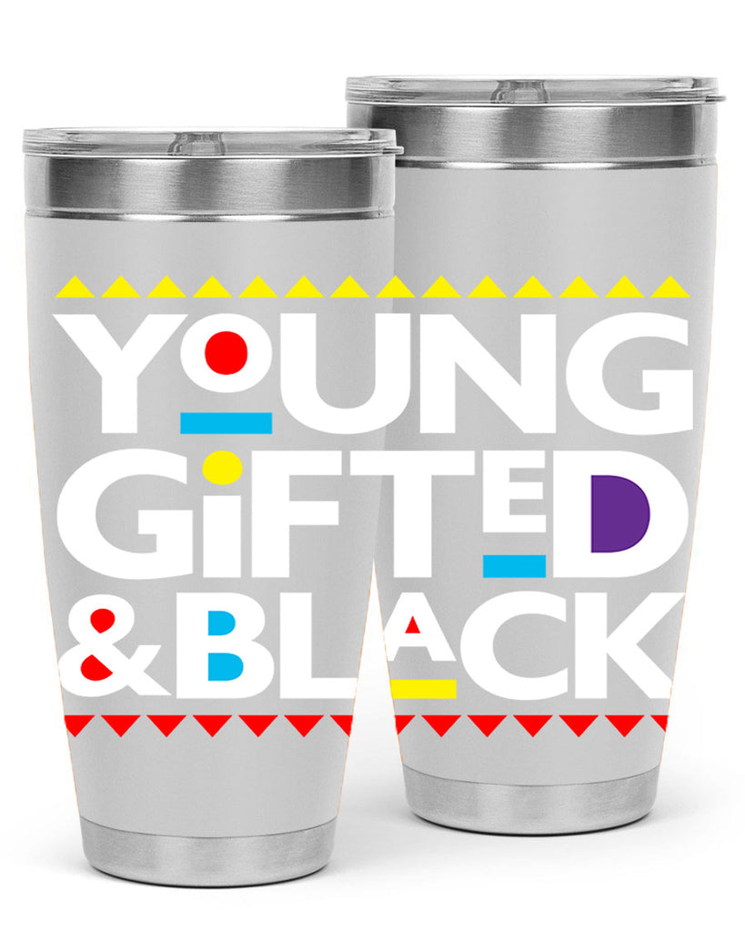 young gifted and black 2#- black words phrases- Cotton Tank