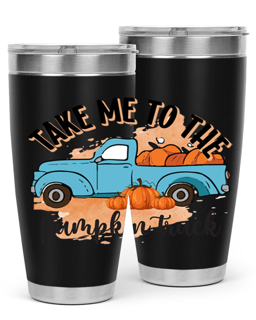 Fall Pumpkin Truck 128#- fall- Tumbler
