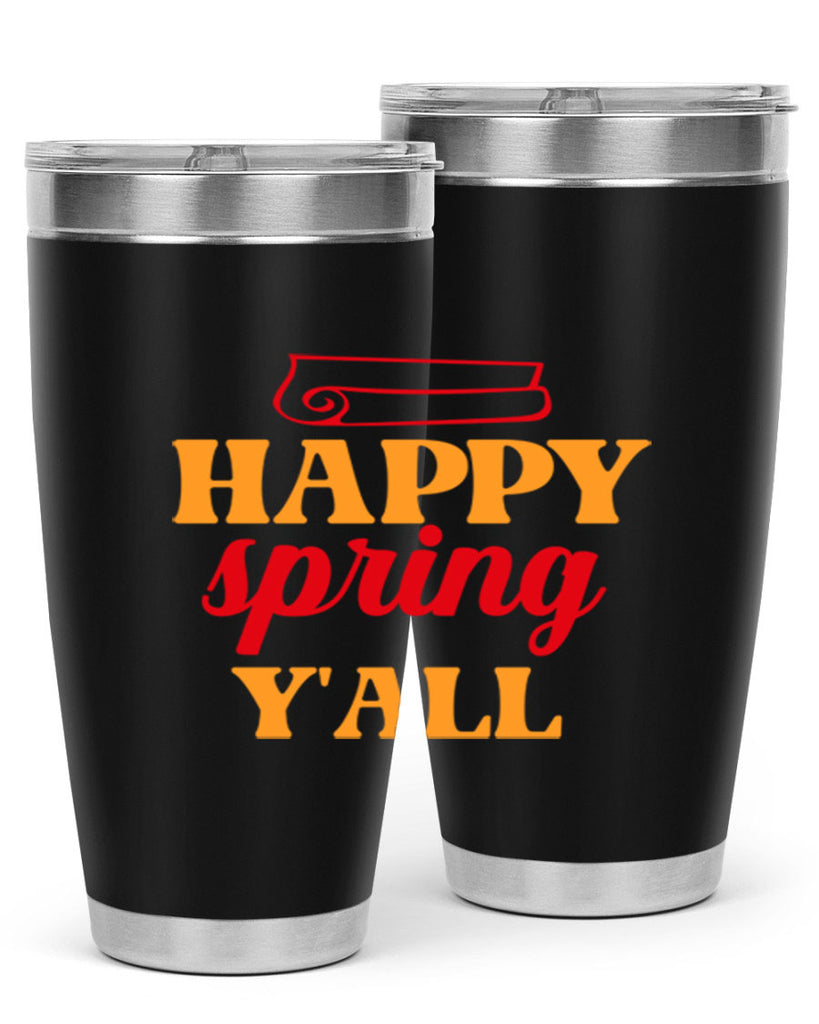 Happy spring y'all 166#- spring- Tumbler