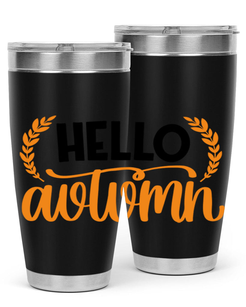 Hello Autumn 493#- fall- Tumbler