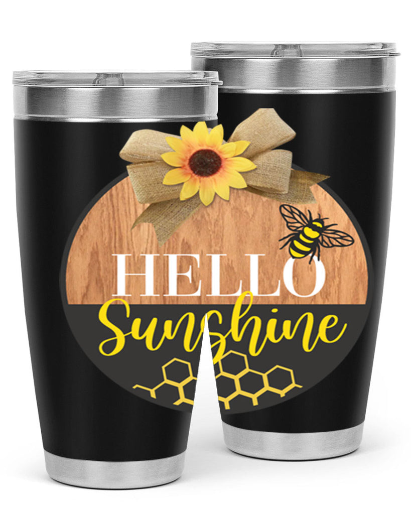 Hello Sunshine and bee Mockup215#- spring- Tumbler