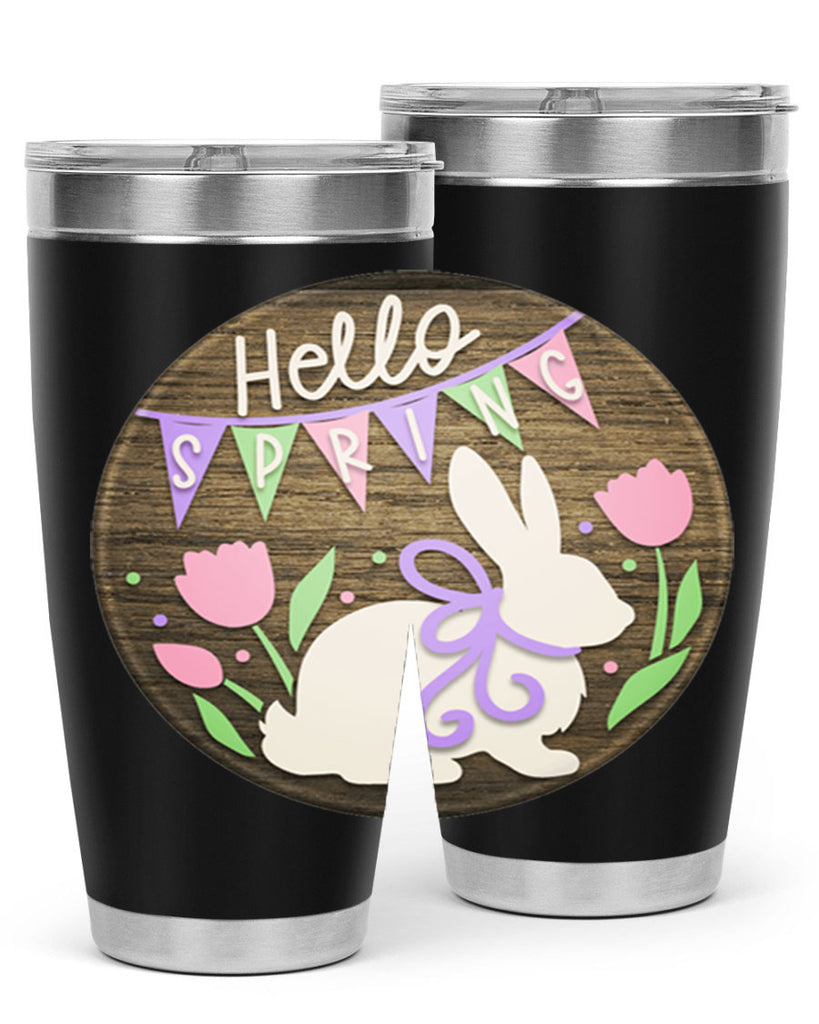 Hello spring bunny Mockup190#- spring- Tumbler
