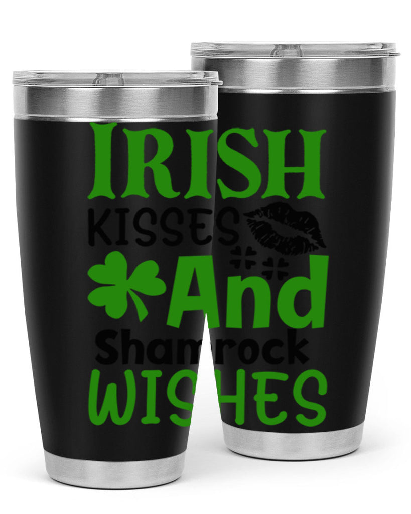 Irish Kisses And Shamrock Wishes Style 156#- St Patricks Day- Tumbler
