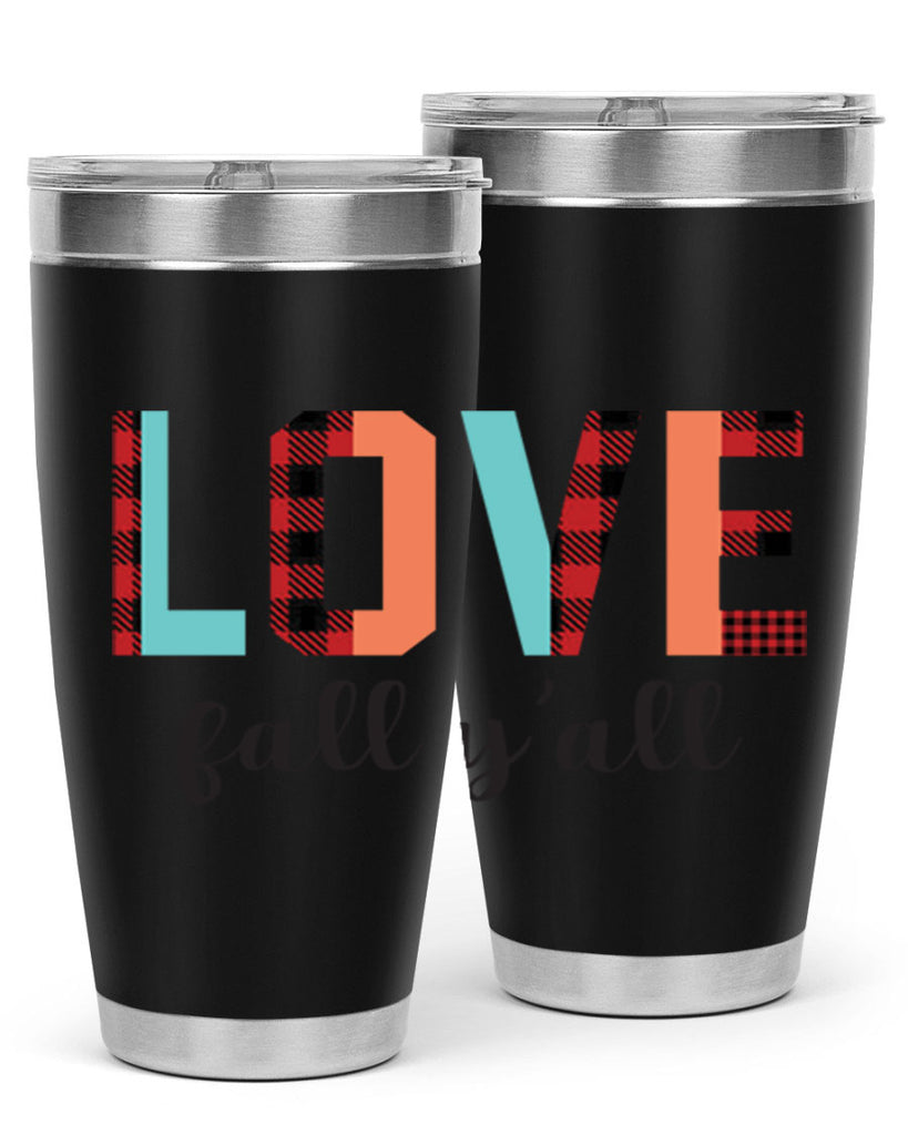 Love fall yall 411#- fall- Tumbler
