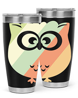 Owl Retro Style Vintage A TurtleRabbit 15#- owl- Tumblers