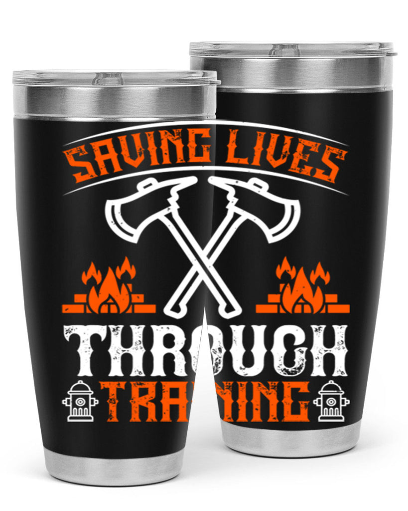 Saving lives through training Style 32#- fire fighter- tumbler