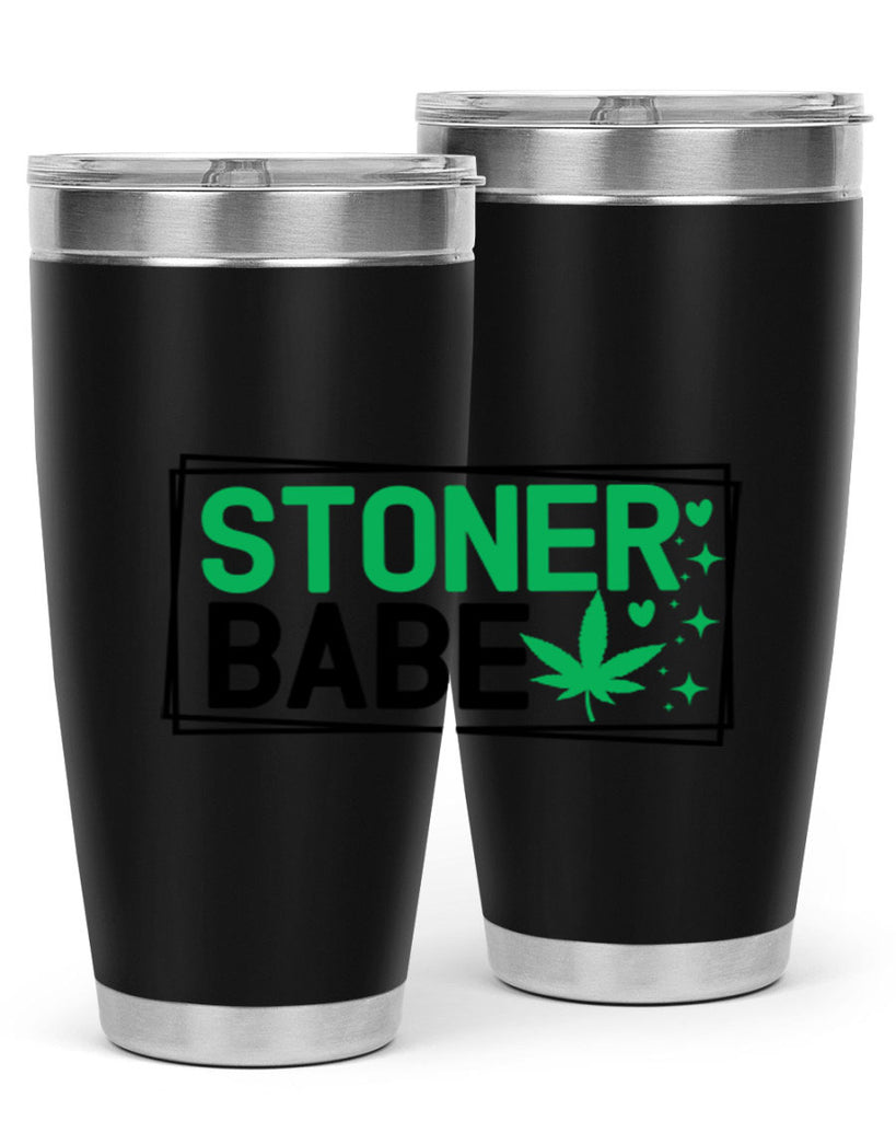 Stoner Babe 258#- marijuana- Tumbler