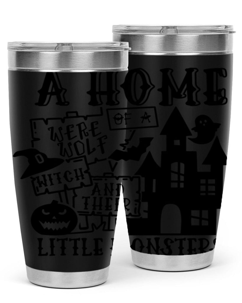 a home of a were wolf witch and their little monsters 96#- halloween- Tumbler