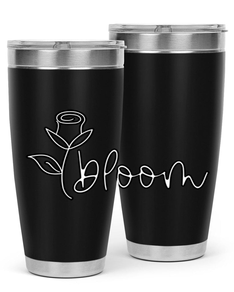 rosebud bloom outline399#- spring- Tumbler