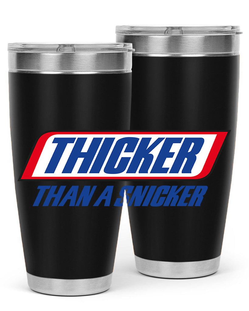 thicker than a snicker 20#- black words phrases- Cotton Tank