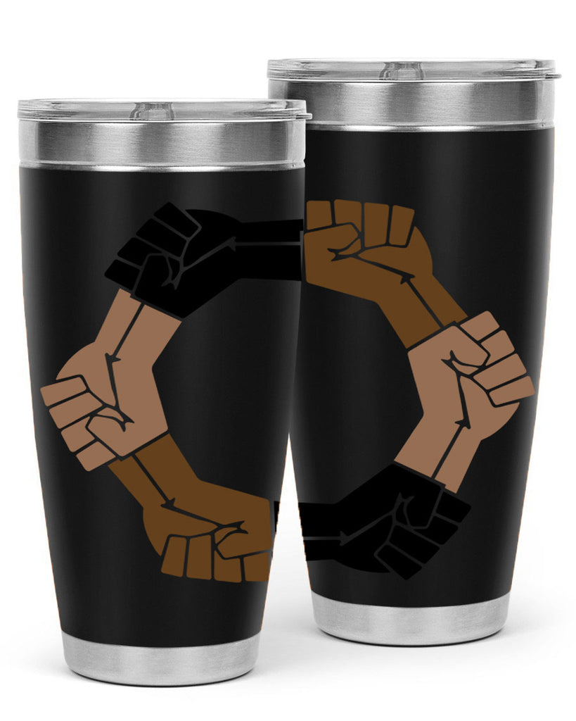 united black power fists 13#- black words phrases- Cotton Tank