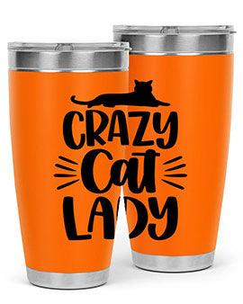 Crazy Cat Lady Style 92#- cat- Tumbler