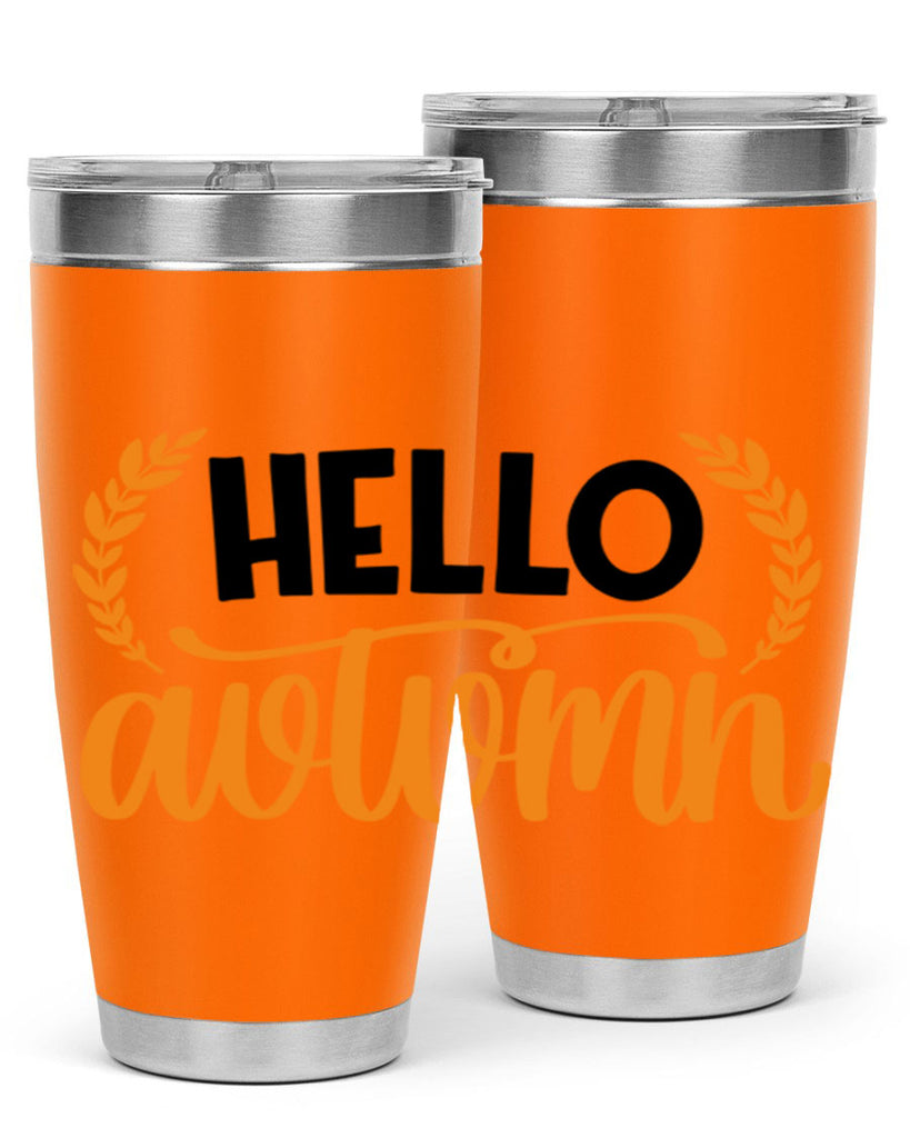 Hello Autumn 493#- fall- Tumbler