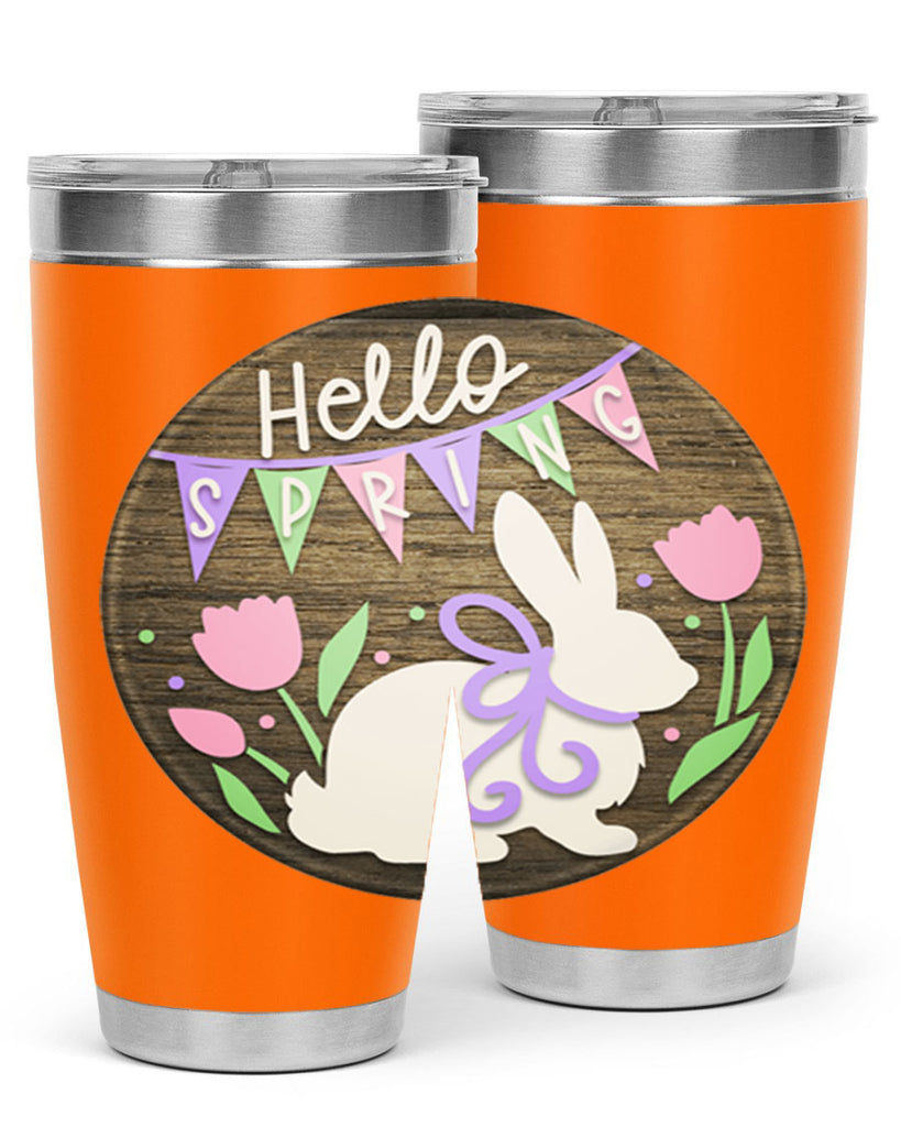 Hello spring bunny Mockup190#- spring- Tumbler