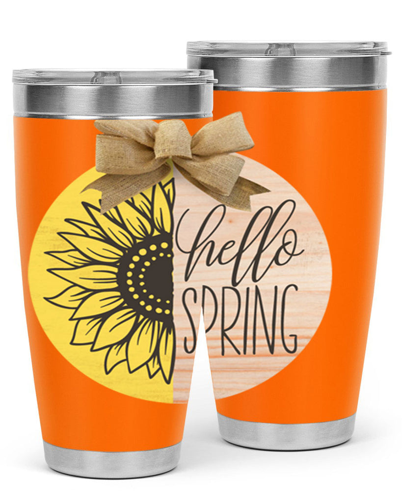 Hello spring half sunflower Mockup198#- spring- Tumbler