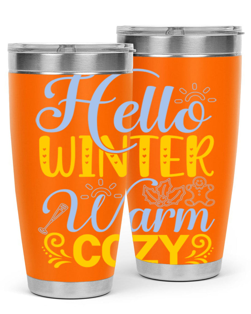 Hello winter warm cozy166#- winter- Tumbler