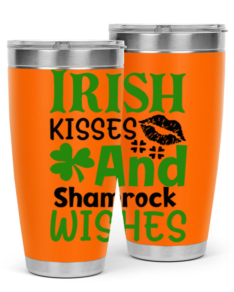 Irish Kisses And Shamrock Wishes Style 156#- St Patricks Day- Tumbler