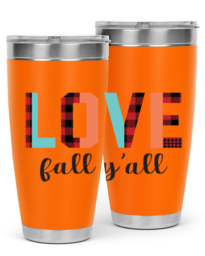 Love fall yall 411#- fall- Tumbler