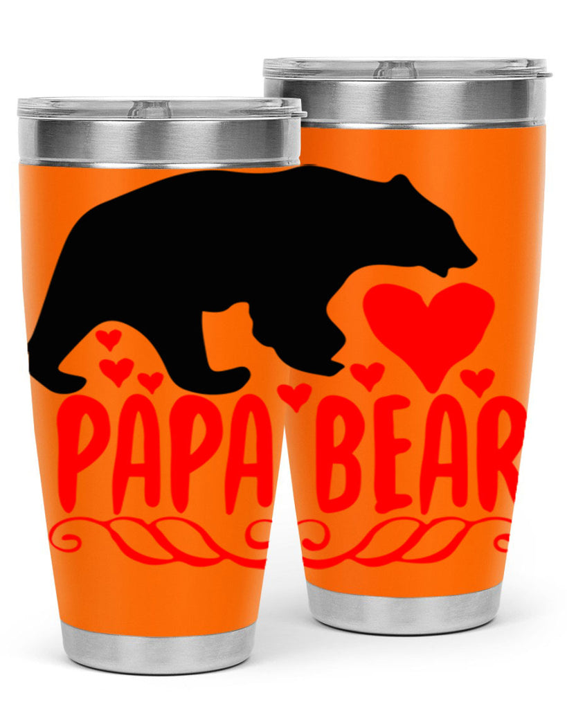 Papa bear 22#- grandpa - papa- Tumbler