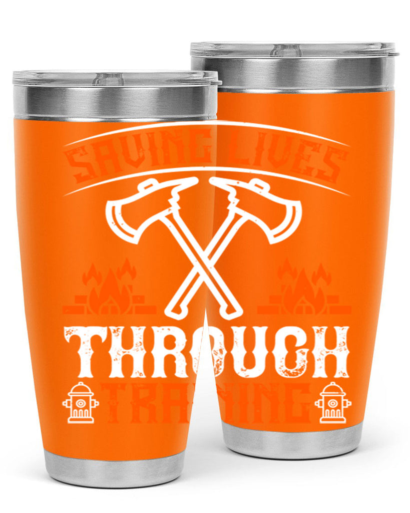 Saving lives through training Style 32#- fire fighter- tumbler