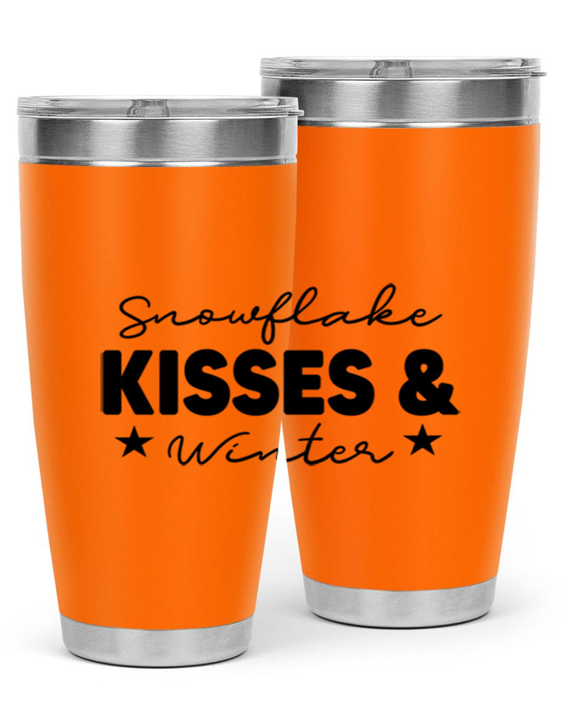Snowflake Kisses Winter374#- winter- Tumbler