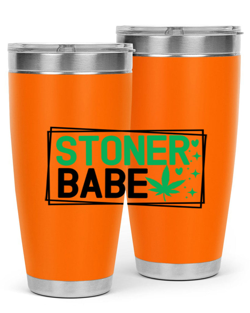 Stoner Babe 258#- marijuana- Tumbler