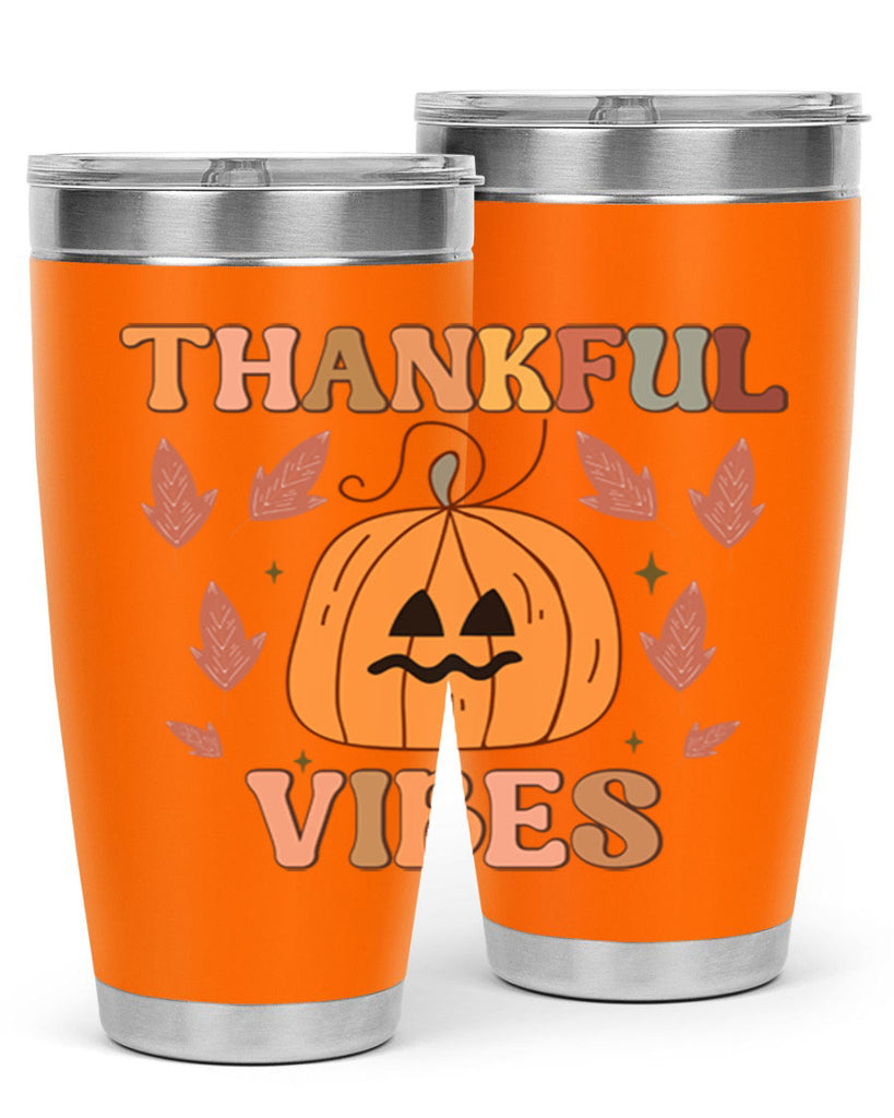 Thankful Vibes 607#- fall- Tumbler