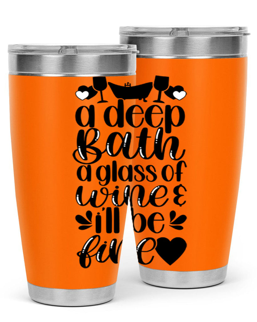 a deep bath a glass 48#- bathroom- Tumbler
