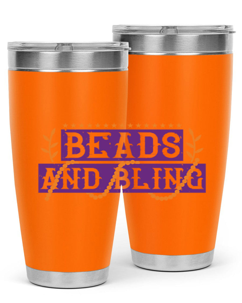 beads and bling 40#- mardi gras- Tumbler