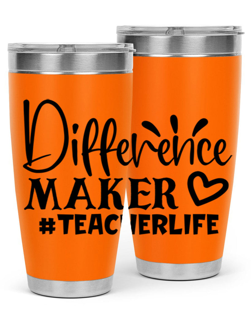 difference maker teacherlife Style 185#- teacher- tumbler