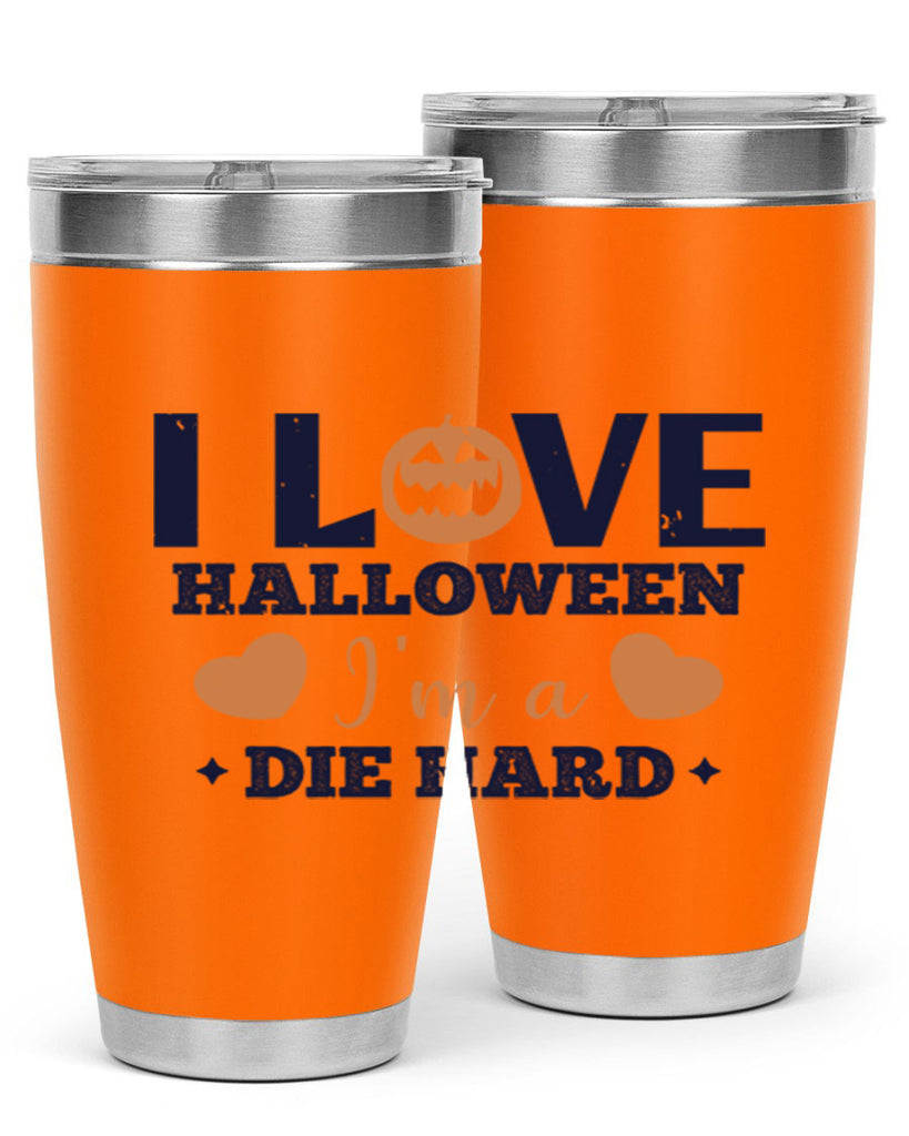 i love halloween im a die hard 150#- halloween- Tumbler