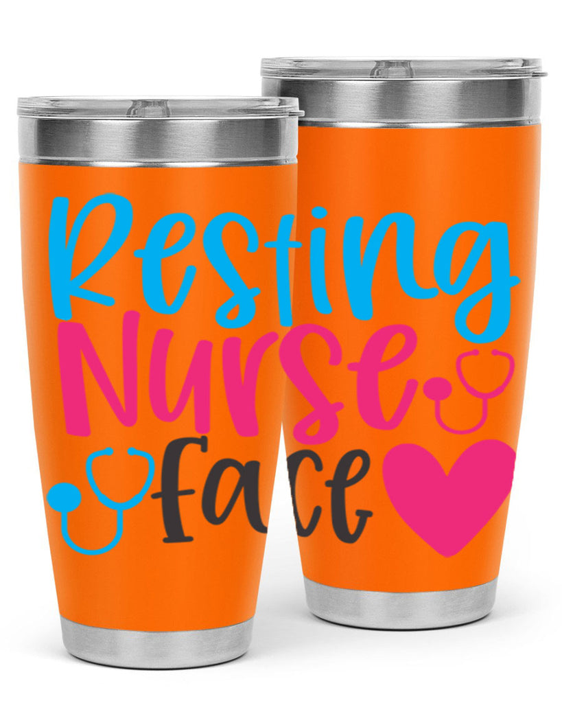 resting nurse face Style 355#- nurse- tumbler
