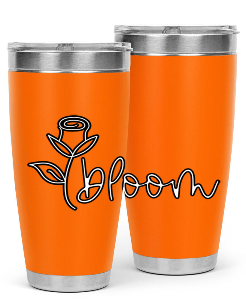 rosebud bloom outline399#- spring- Tumbler