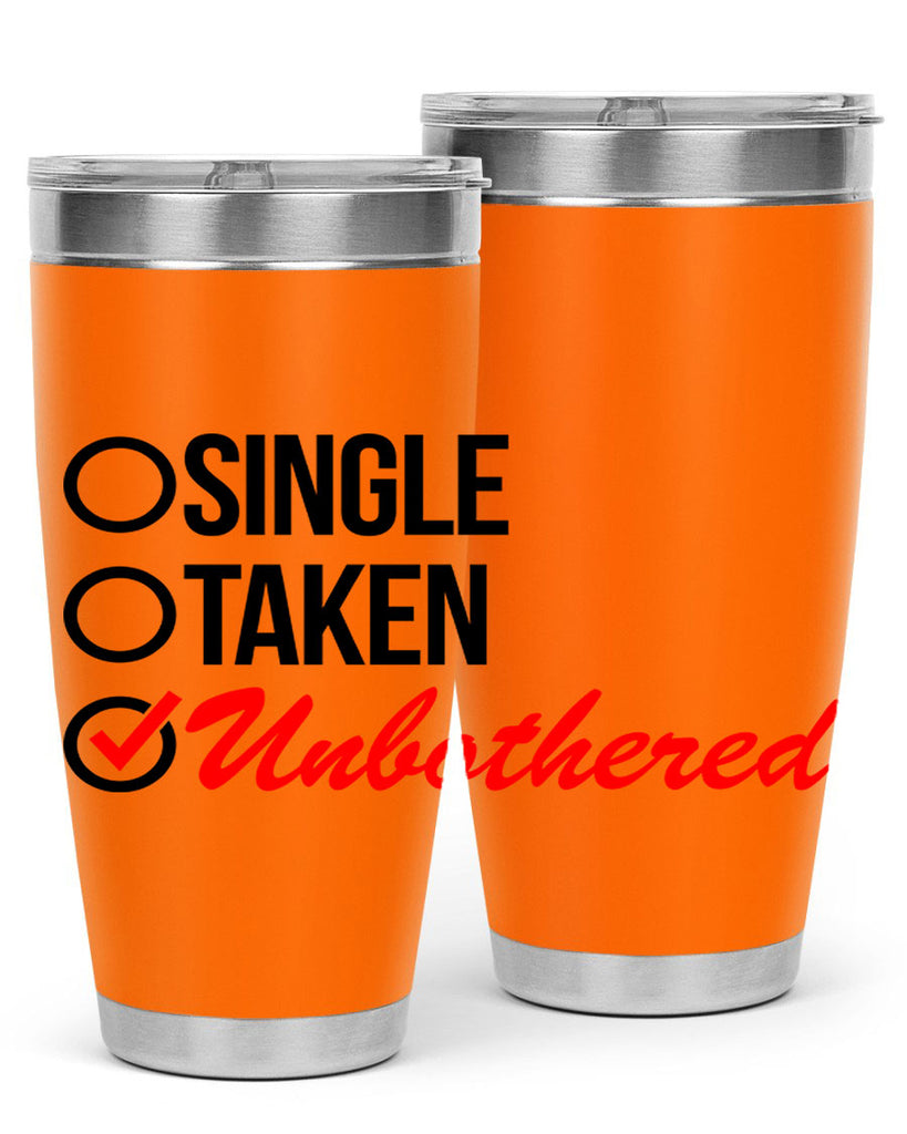 single taken unbothered 35#- black words phrases- Cotton Tank