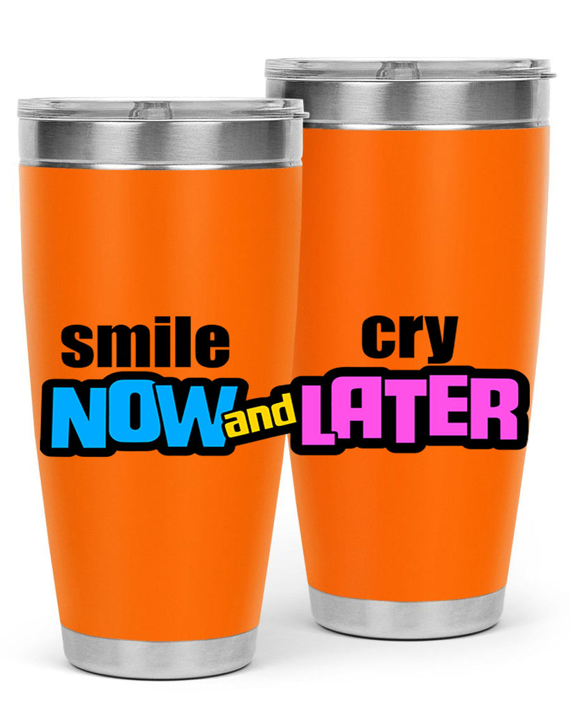 smile now and cry later 31#- black words phrases- Cotton Tank